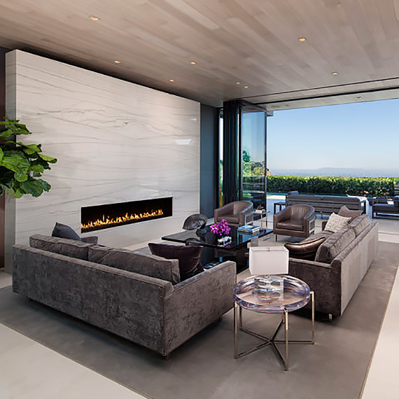 Hollywood Hills Fireplace by Modul Marble